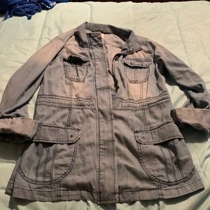 St. John bay zip and button up denim shirt